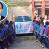 ঈশ্বরগঞ্জে পুষ্পসজ্জিত গাড়িতে প্রধান শিক্ষকের বিদায়