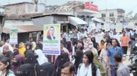 আর্দশনগর উপজেলা গঠনের খবরে গফরগাঁওয়ে আনন্দ মিছিল